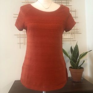 HM Orange Knit Top Sz S
